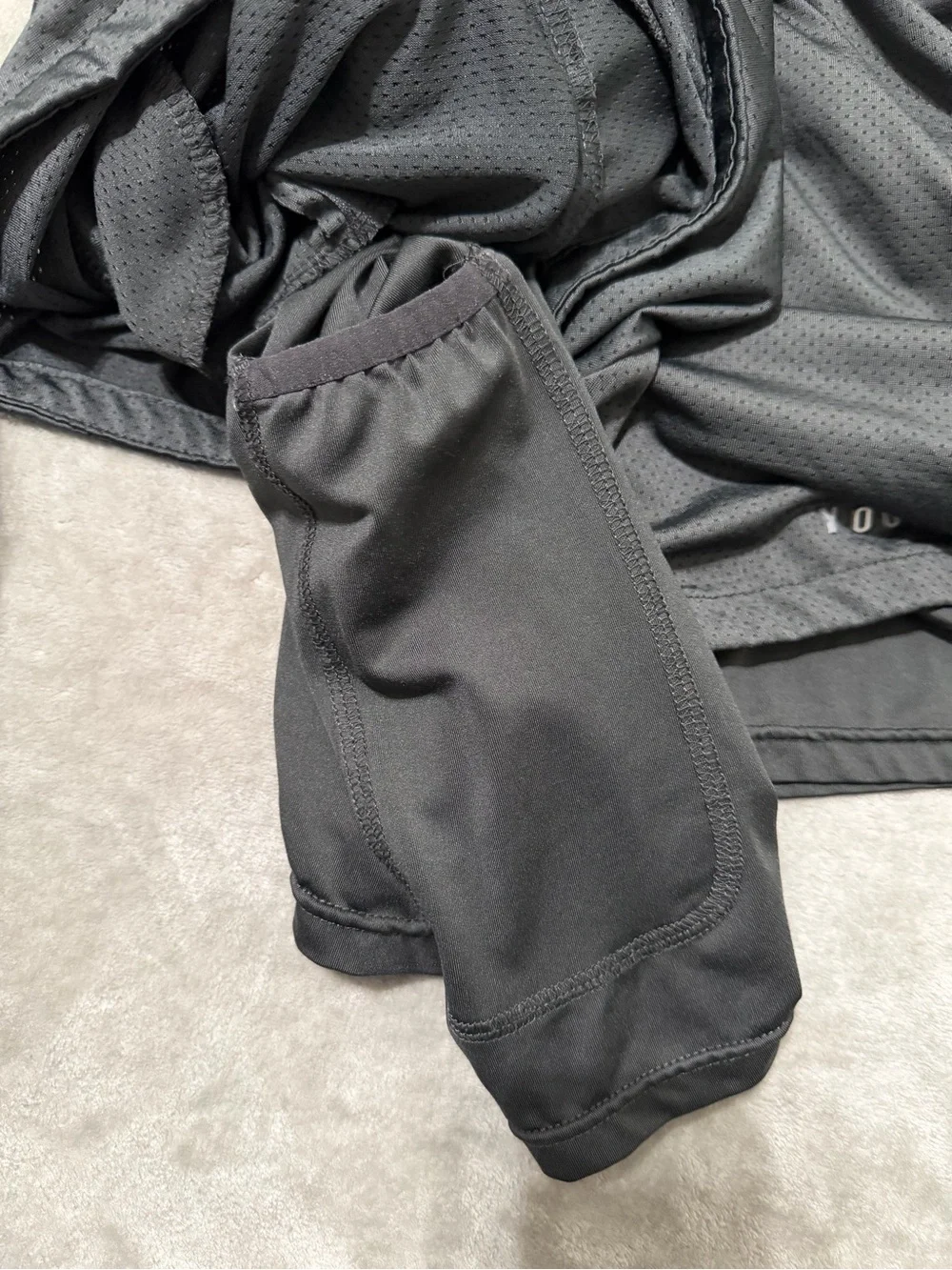Young LA 2-in-1 Lined Running Shorts Grey Size Large